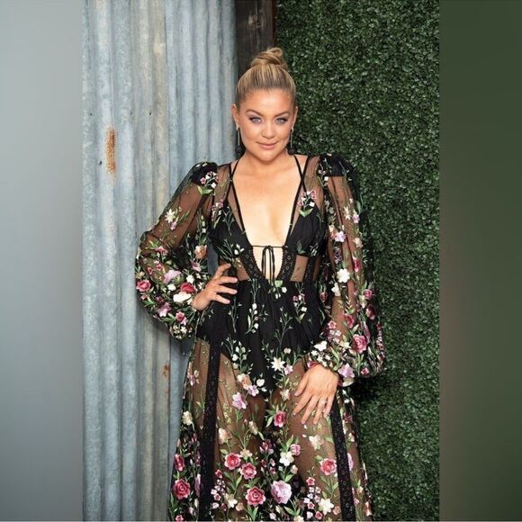 Free People For Love & Lemons Luna Sheer
Floral Maxi Dress /size  XS - Picture 1 of 14